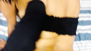 POV my first homemade threesome with my Colombian sister-in-law and stepmother