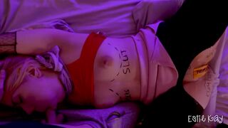 Tied up girlfriend having fun after party. She is a free use anal slut – Estie Kay