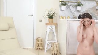 Cute Brunette Teen Gets Her Ass Stretched