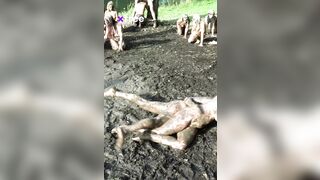 A downright dirty congregation is getting their fuck on in the muck. It’s graphic stuff full of cocks, pussies, and even a golden shower or two. And let’s not forget that hairy action – who knew the outdoors could be so…horrifyingly sexy? – @HorrorPorn’